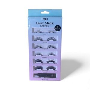 New in Packaging Faux Mink Lashes 6 Pack by - Black